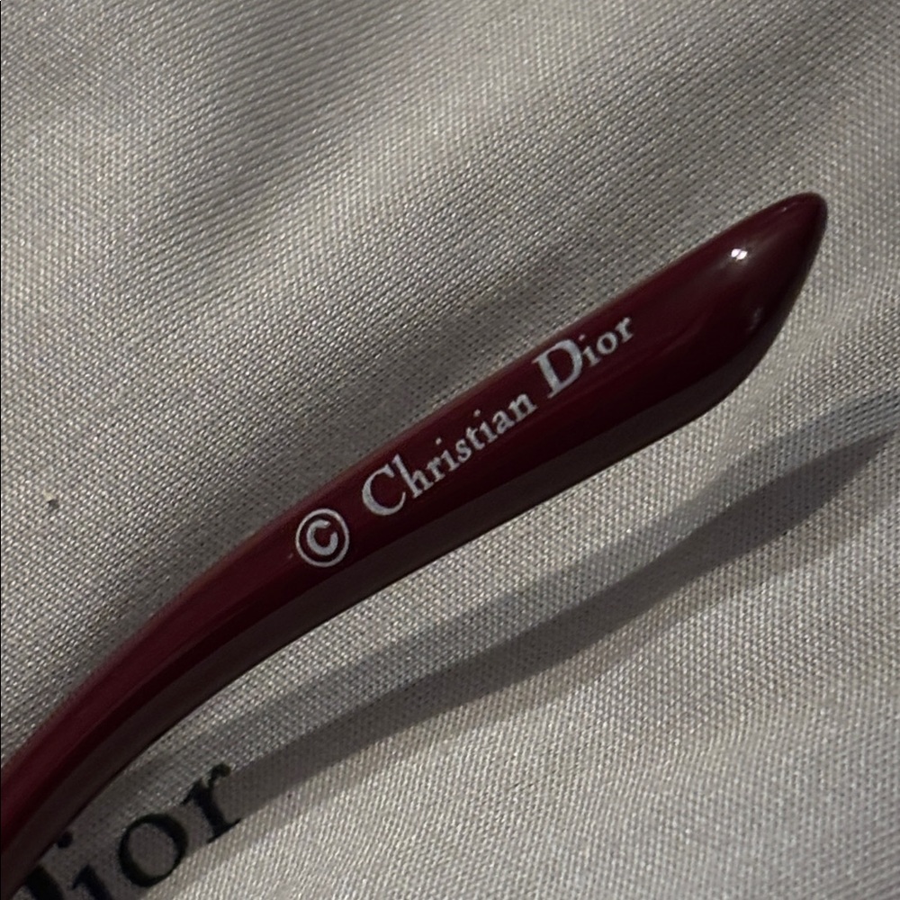 Dior Burgundy Women's Glasses - Picture 9 of 9